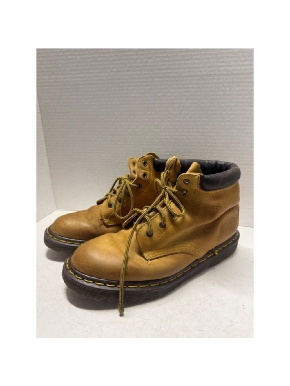 Dr. Martens Vintage England Tan Leather Padded Collar Ankle Boots UK 8 Men 9
